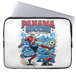 Panama Fußball Skelett Stürmer Nationen Poster Sti Laptopschutzhülle