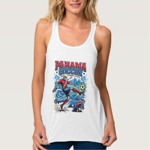 Panama Fußball Skelett Stürmer Nationen Poster Sti Tank Top