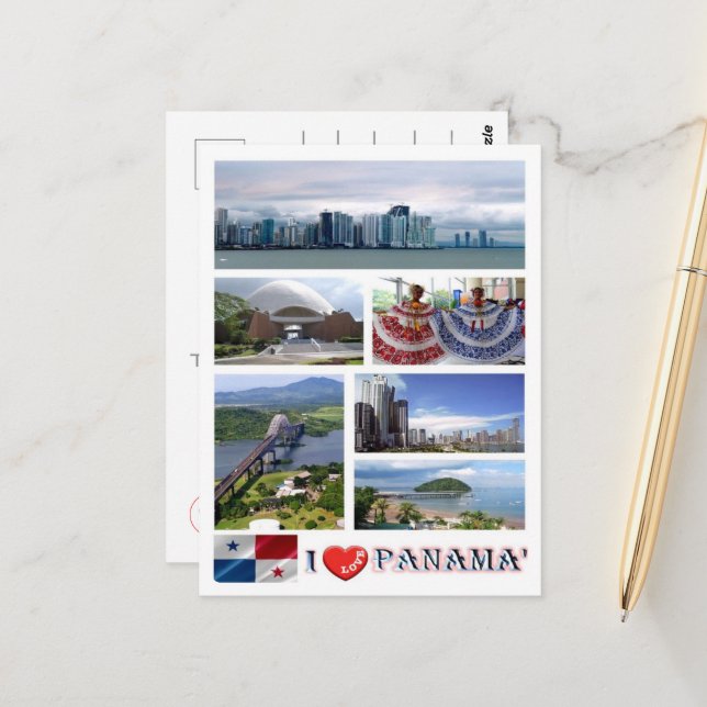 Panama - I Liebe - Postkarte (Vorderseite/Rückseite Beispiel)