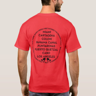 Panama-Kanal Erste Rückkehr Schwarz Logo T-Shirt