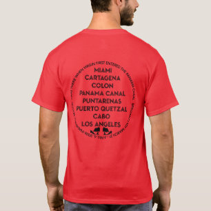 Panama-Kanal Erste schwarze Rückseite T-Shirt