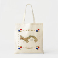 Panama-Karte + Fahnen-Tasche