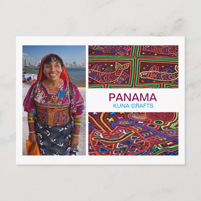 Panama Kuna Kunfts Postkarte (Vorderseite)