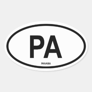 Panama "PA " Ovaler Aufkleber