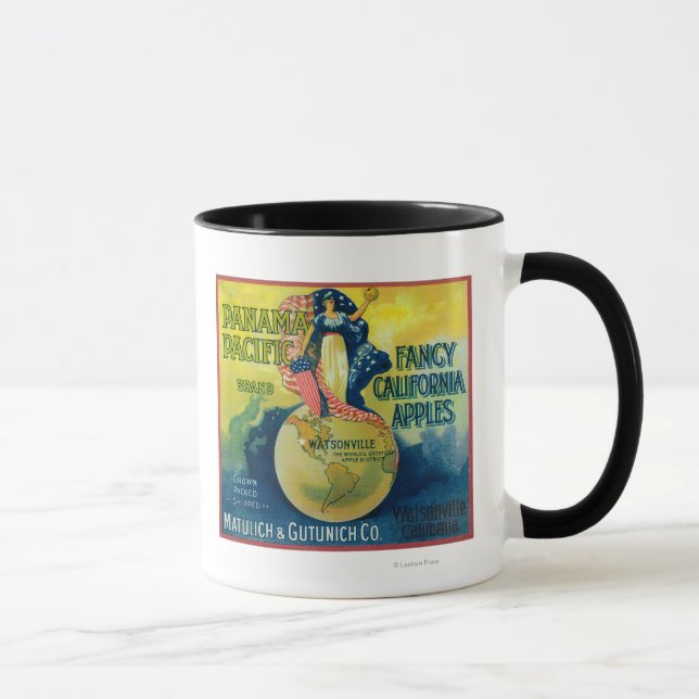Panama Pacific Apple Crate Label Tasse (Rechts)