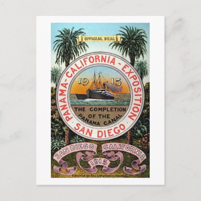 Panama Pacific Expo 1915 Vintag Postkarte (Vorderseite)