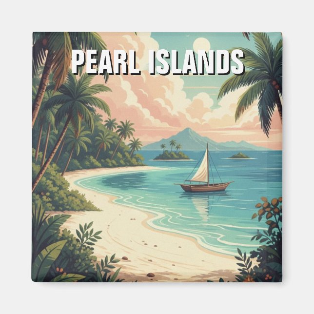 Panama Pearl Islands Travel Magnet (Vorne)