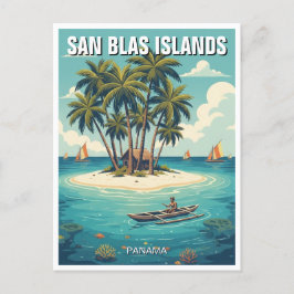 Panama San Blas Islands Travel Postkarte