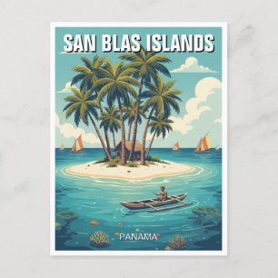 Panama San Blas Islands Travel Postkarte