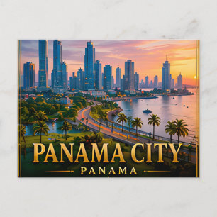 Panama-Stadt-Kanal und Casco Viejo 🗺️ Postkarte