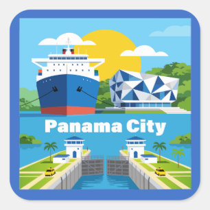 Panama-Stadt Panama Quadratischer Aufkleber