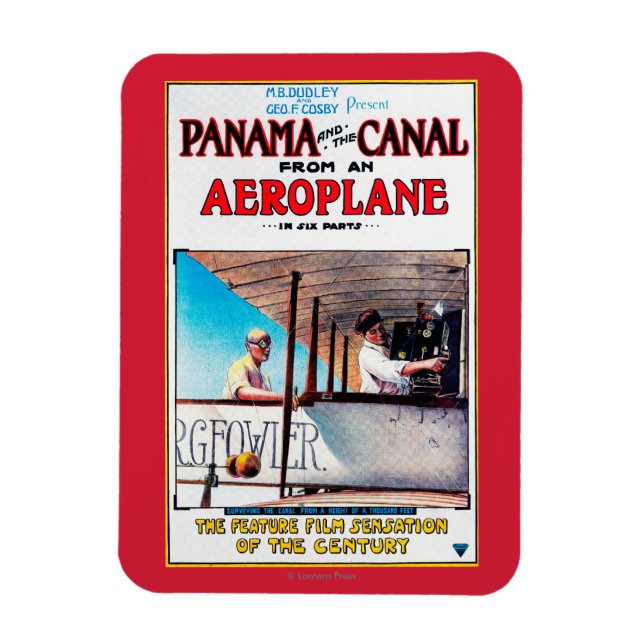 Panama und der Canal Flugzeug Film Promo Poste Magnet (Vertikal)
