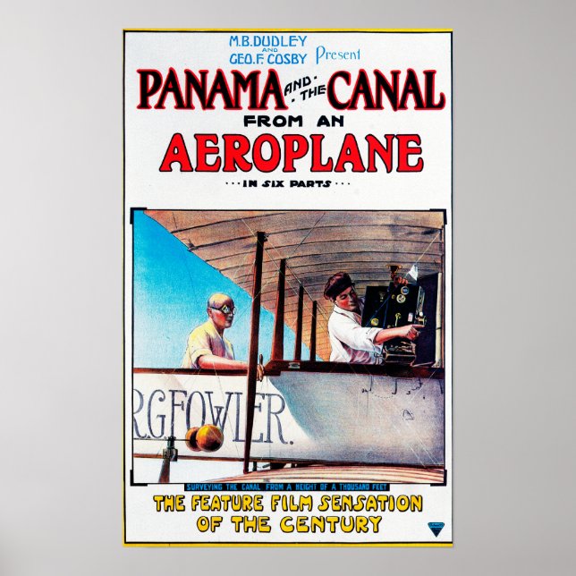 Panama und der Canal Flugzeug Film Promo Poste Poster (Vorne)