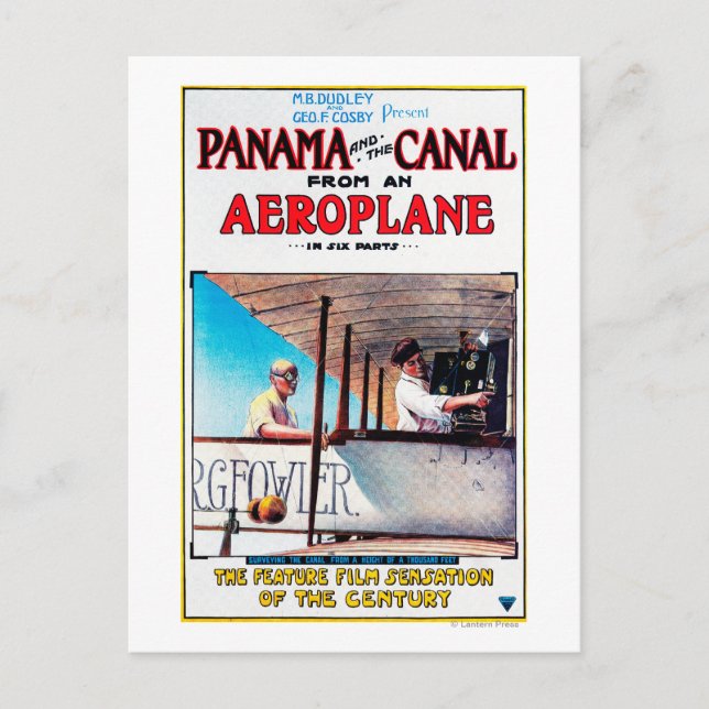 Panama und der Canal Flugzeug Film Promo Poste Postkarte (Vorderseite)