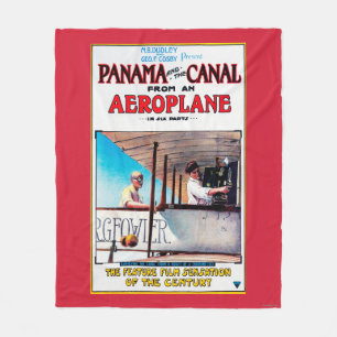 Panama und der Kanal-Flugzeug-Filmpromo-Posten Fleecedecke