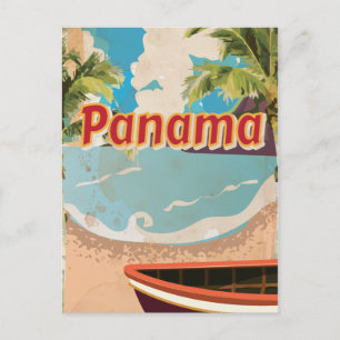 Panama Vintage Reiseplakat Postkarte