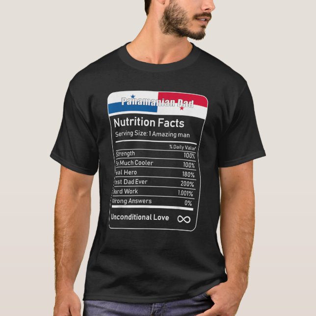 Panamaische Vater Ernährung Fakten T-Shirt (Vorderseite)