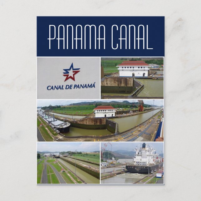 Panamakanal-Miraflores Postkarte (Vorderseite)