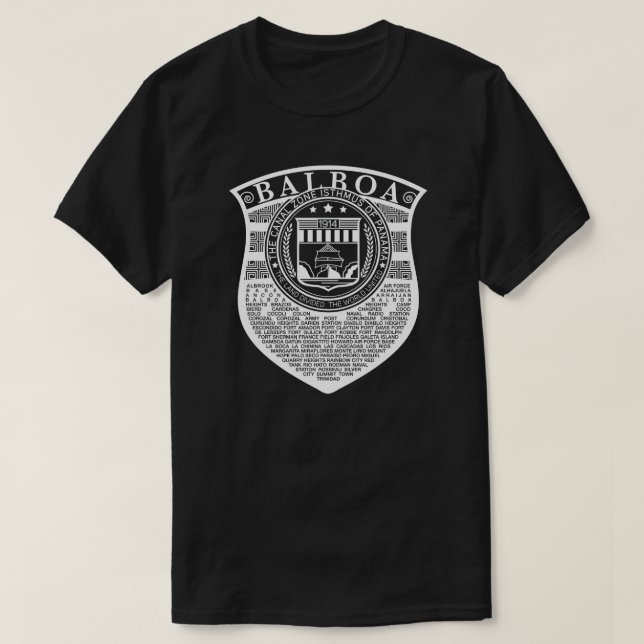 Panamakanal Wappen: Lage: Balboa T-Shirt (Design vorne)