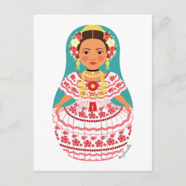 Panamanian Matryoshka Postcard Postkarte