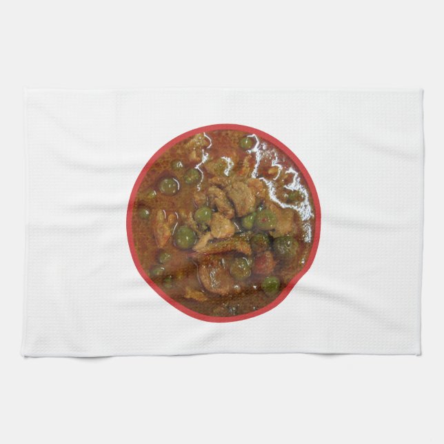 Panang Thai Curry [พ ะ น ง] ... Thailand Street Fo Geschirrtuch (Horizontal)