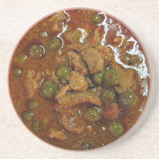 Panang Thai Curry [พ ะ น ง] ... Thailand Street Fo Getränkeuntersetzer (Vorne)