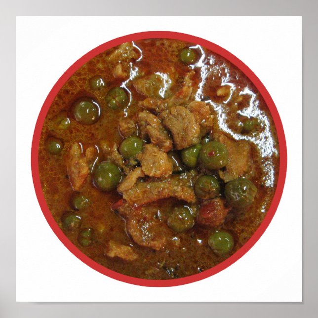 Panang Thai Curry [พ ะ น ง] ... Thailand Street Fo Poster (Vorne)