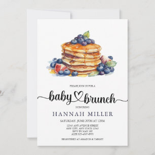 Pancake   Bébé mignon douche Invitations