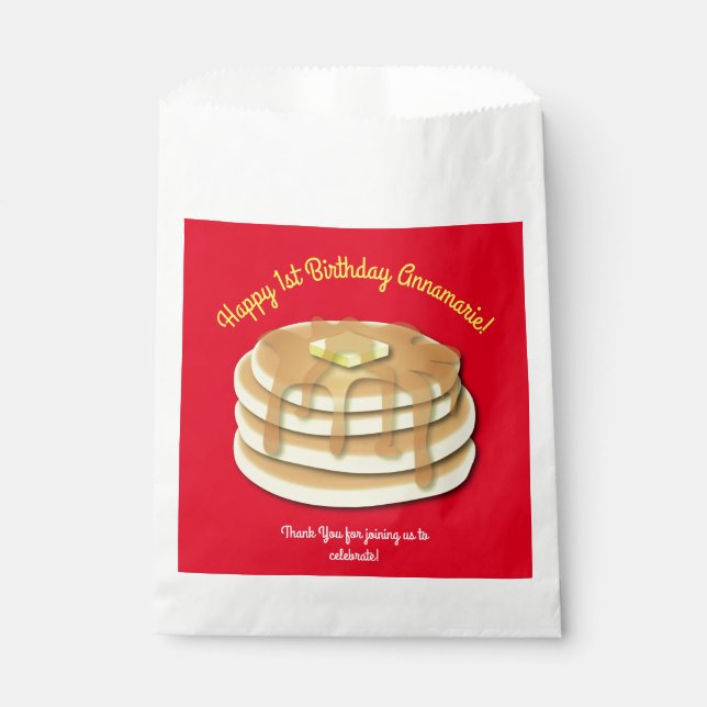 Pancake Birthday Party Flapjack Niedliche Kinder Geschenktütchen (Vorderseite)