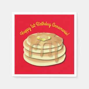 Pancake Birthday Party Flapjack Niedliche Kinder Serviette