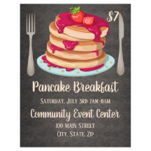 Pancake Breakfast Werbeaktion Flyer
