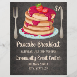 Pancake Breakfast Werbeaktion Flyer