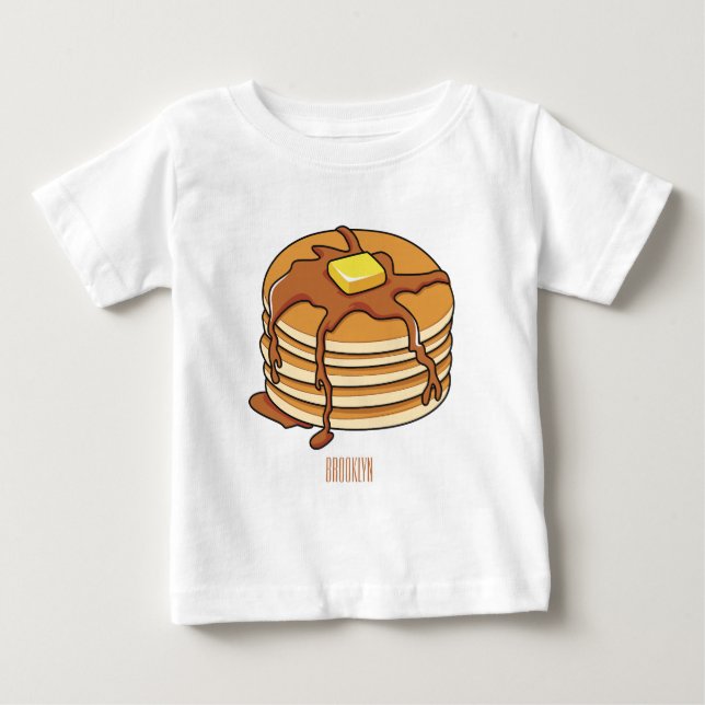 Pancake Cartoon Baby T-shirt (Vorderseite)