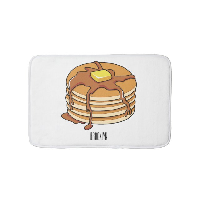 Pancake Cartoon Badematte (Vorderseite)