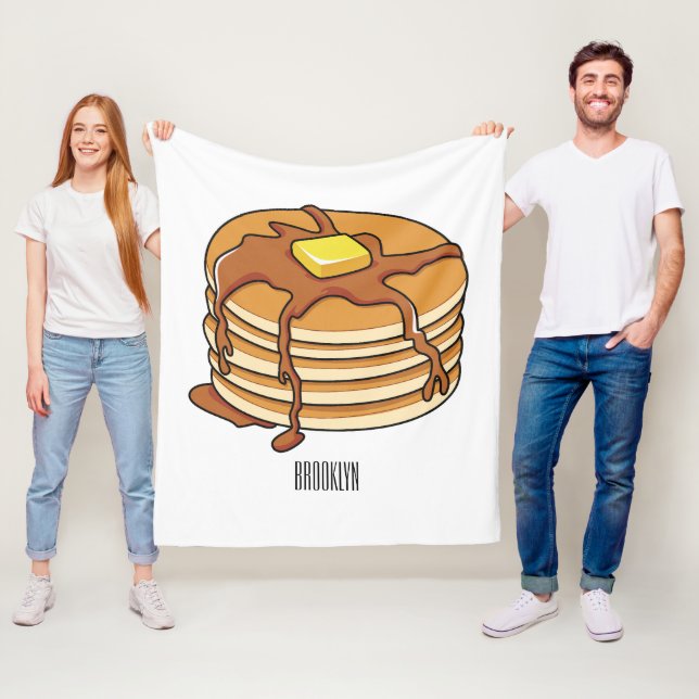 Pancake Cartoon Fleecedecke (Beispiel)