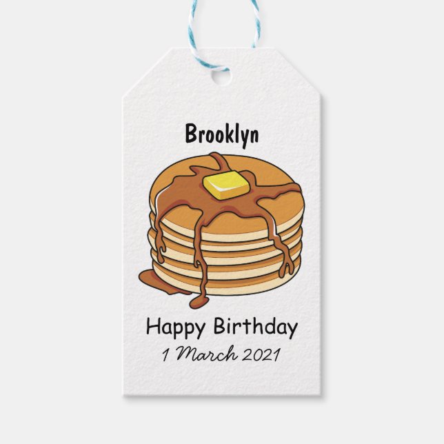 Pancake Cartoon Geschenkanhänger (Vorderseite)