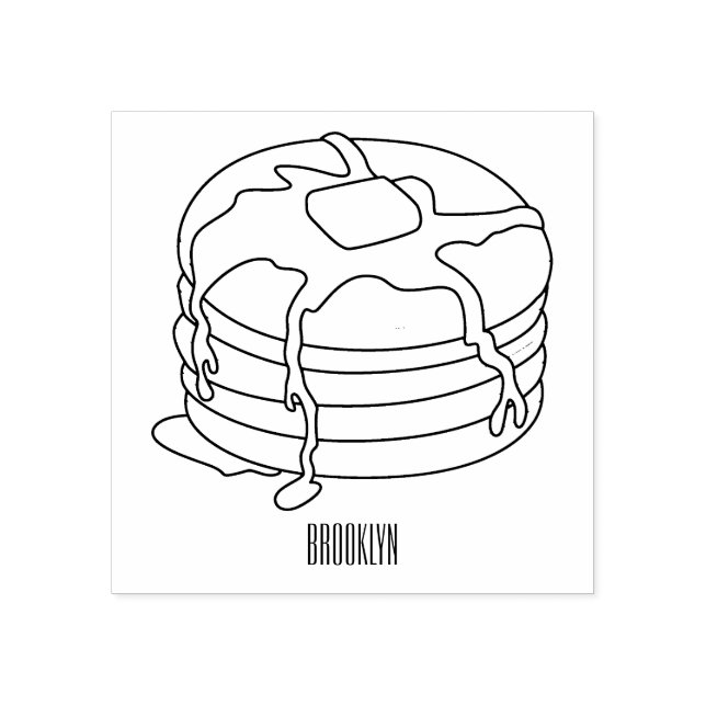 Pancake Cartoon Gummistempel (Prägung)