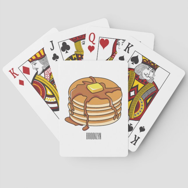 Pancake cartoon illustration  spielkarten (Rückseite)