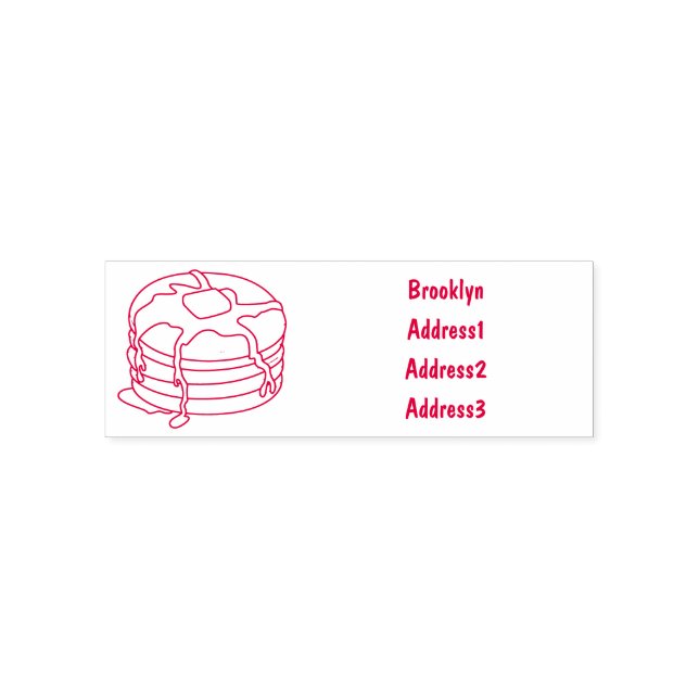 Pancake Cartoon Permastempel (Design)