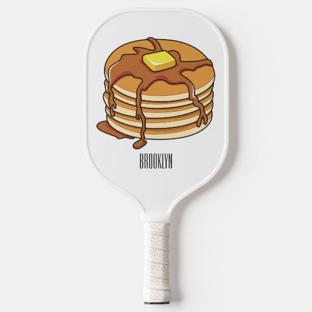 Pancake Cartoon Pickleball Schläger (Vorderseite)