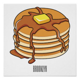 Pancake Cartoon Poster
