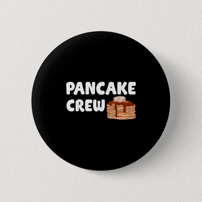 Pancake Crew Funny Pancake Lover Pancake Christmas Button (Vorderseite)