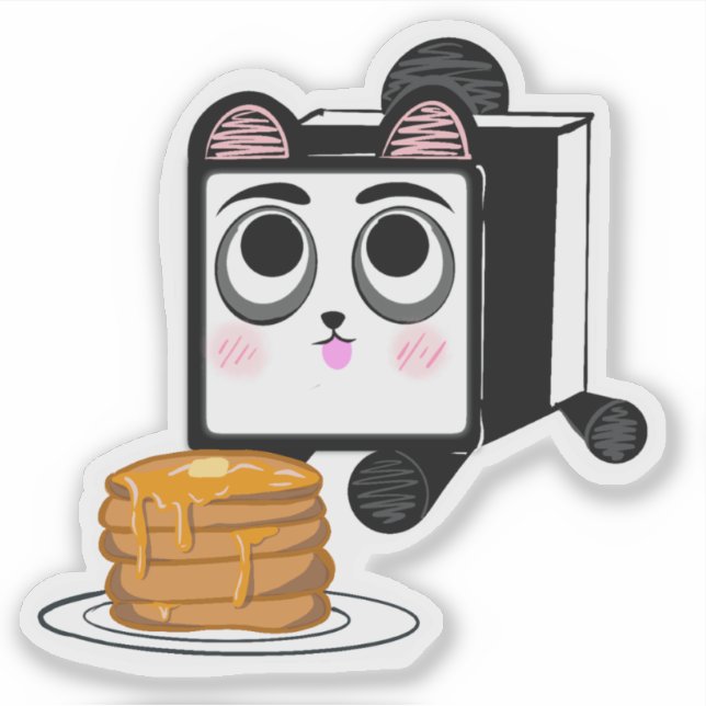 Pancake der Panda-Aufkleber  Aufkleber (Vorderseite)