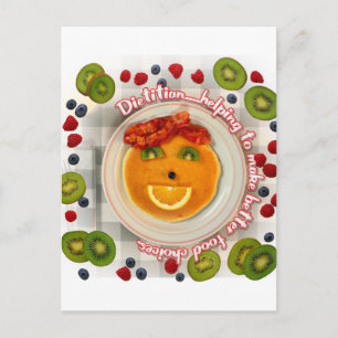 PANCAKE FACE DIETITISCH POSTKARTE