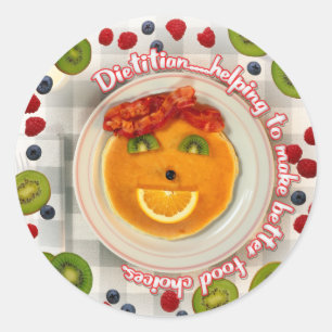 PANCAKE FACE DIETITISCH RUNDER AUFKLEBER