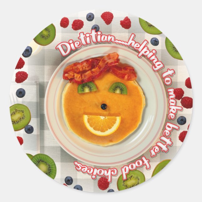 PANCAKE FACE DIETITISCH RUNDER AUFKLEBER (Vorderseite)