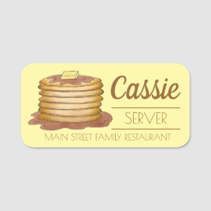 Pancake Flapjacks Johnnycakes Diner Restaurant Namensschild