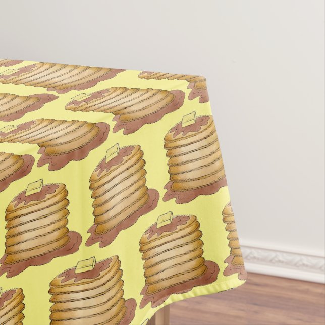Pancake Flapjacks Johnnycakes Sirup Frühstück Küch Tischdecke (Beispiel)