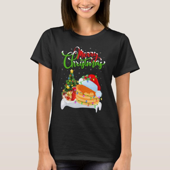 Pancake Food Weihnachtsdekorationen Weihnachten T-Shirt (Vorderseite)