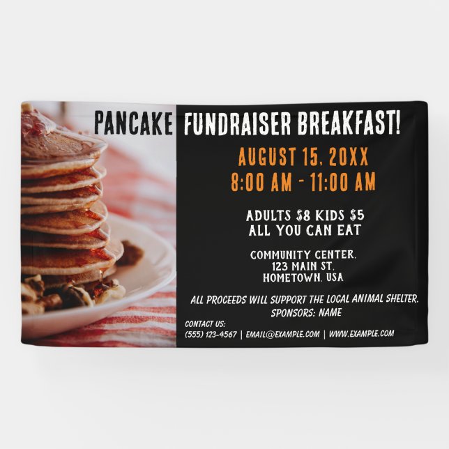 Pancake Fundraiser Banner (Horizontal)